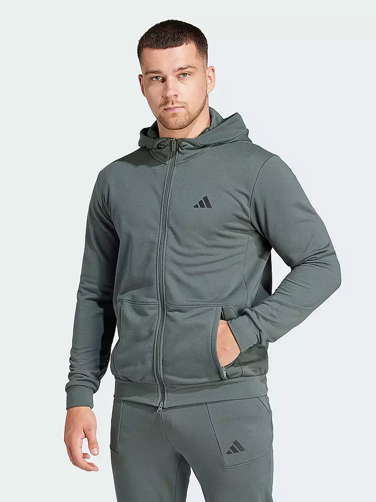 ADIDAS Herren Kapuzenjacke Pump Workout olive